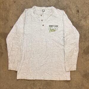 Vintage University Of Oregon U Of O Ducks Henley T Shirt Made in USA Anvil Tee